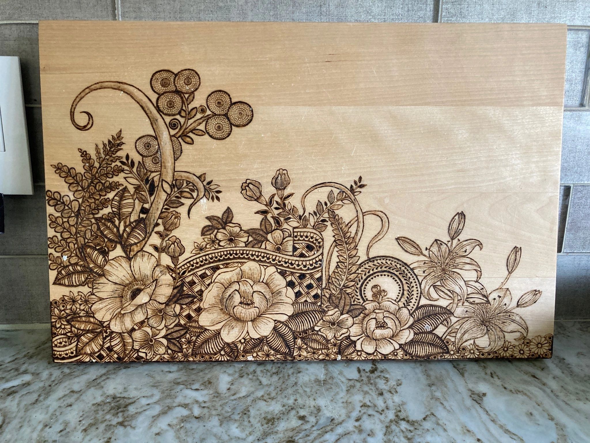 Cecelia cutting board home display
